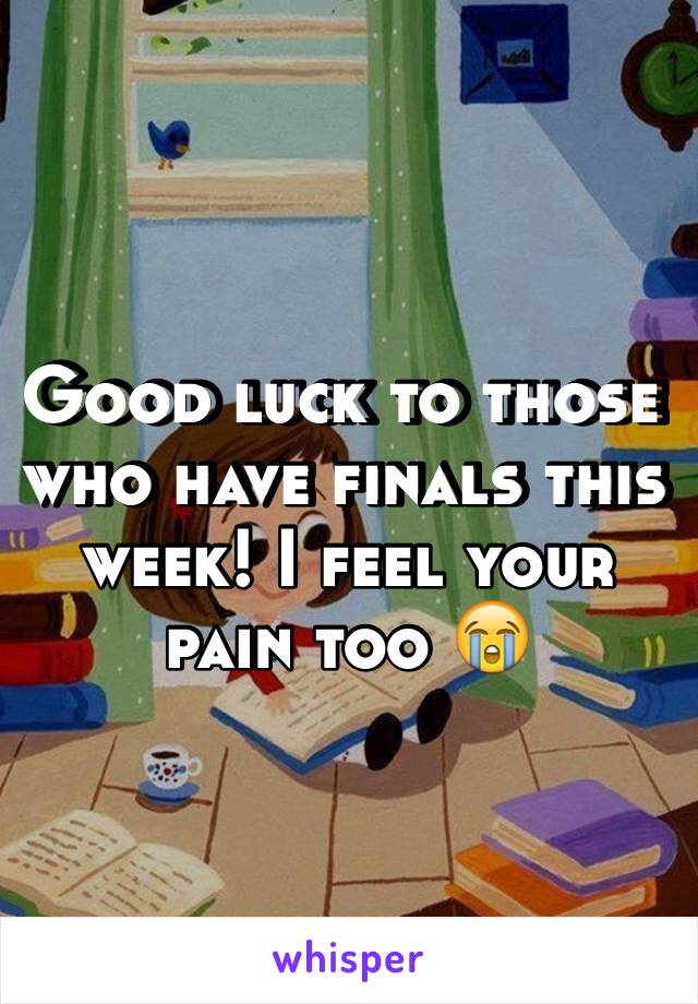 Good luck to those who have finals this week! I feel your pain too 😭