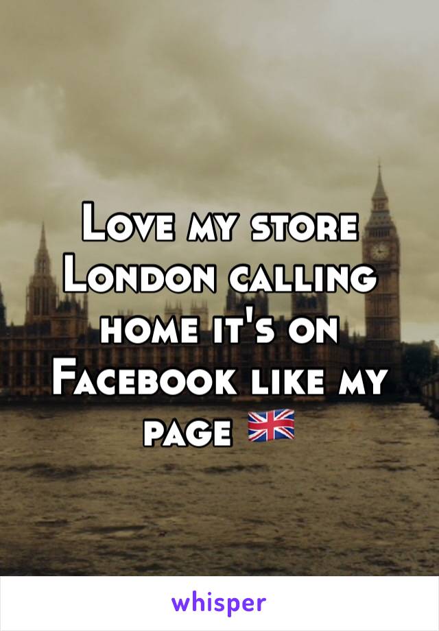 Love my store London calling home it's on Facebook like my page 🇬🇧