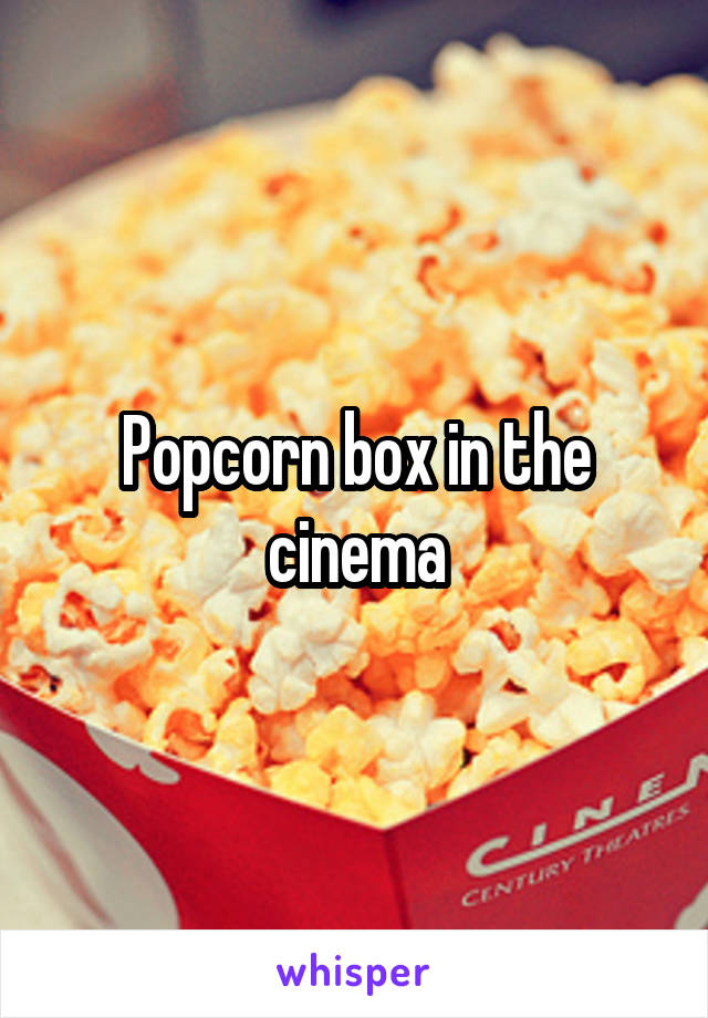 Popcorn box in the cinema