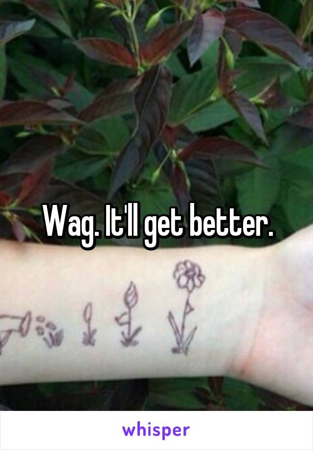 Wag. It'll get better.