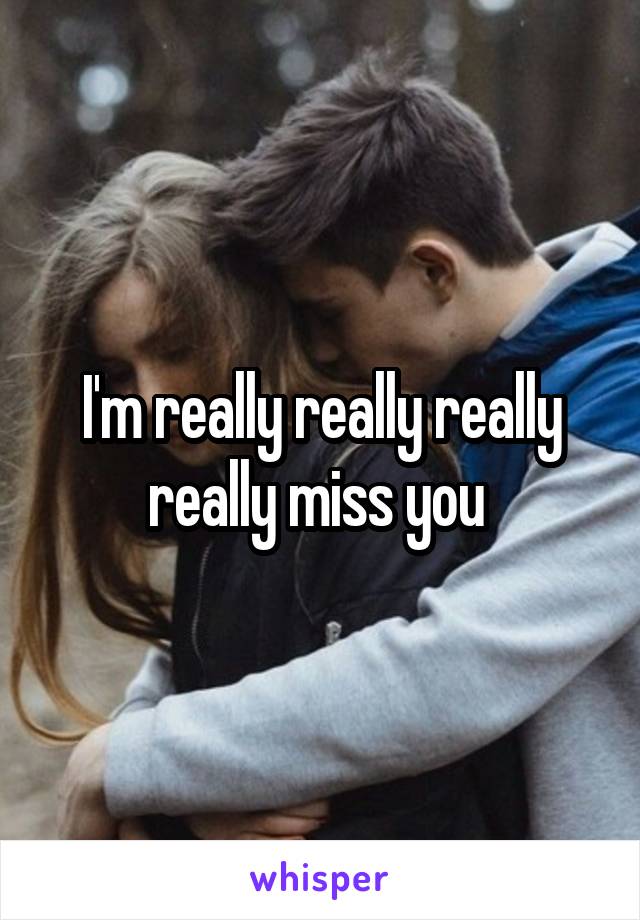 I'm really really really really miss you 