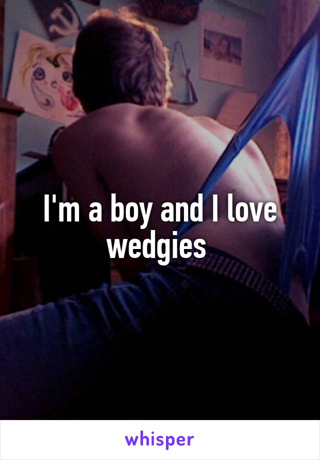 I'm a boy and I love wedgies 