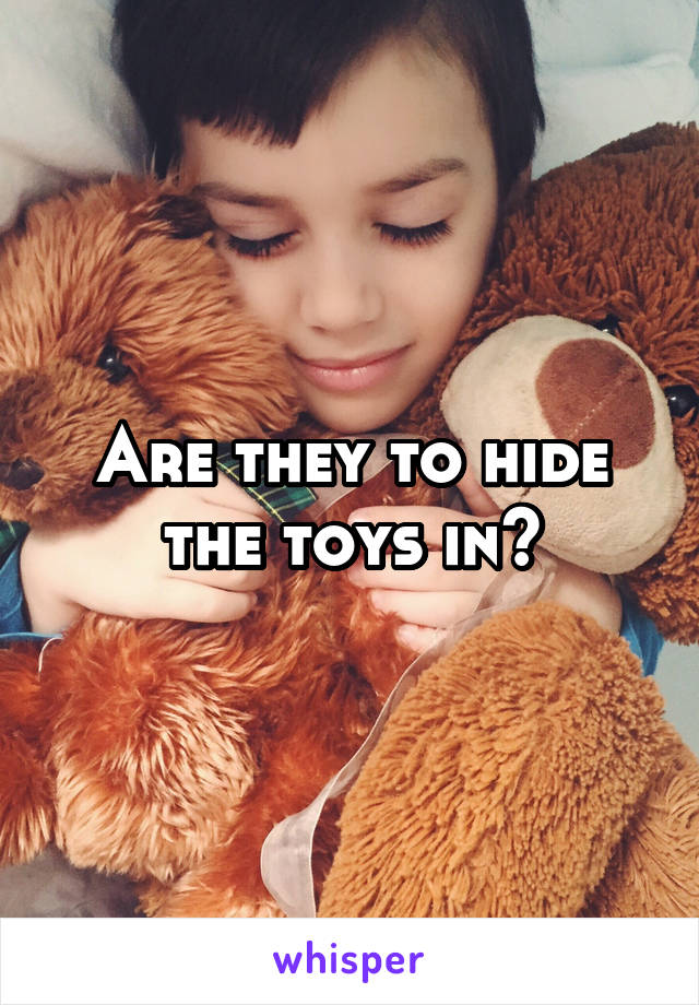 Are they to hide the toys in?
