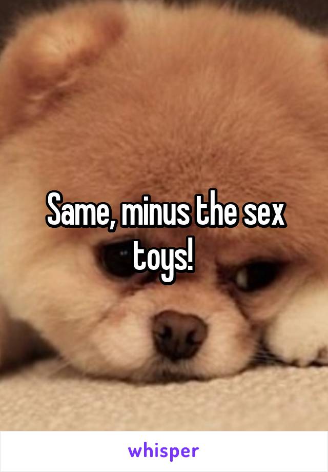 Same, minus the sex toys! 