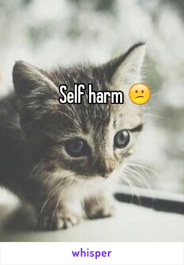 Self harm 😕