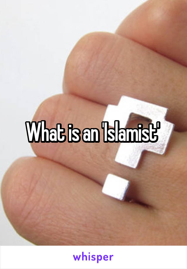 What is an 'Islamist' 