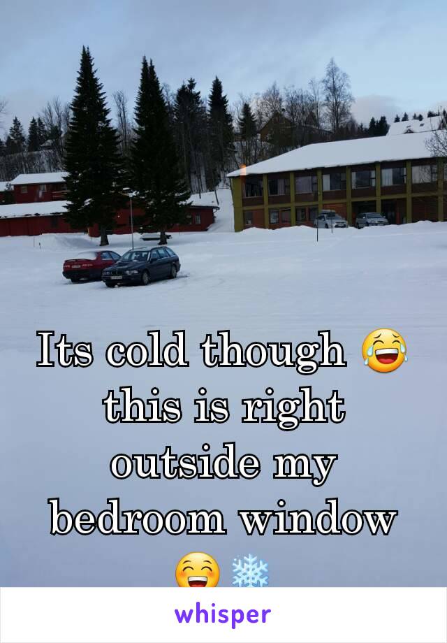 Its cold though 😂 this is right outside my bedroom window 😁❄