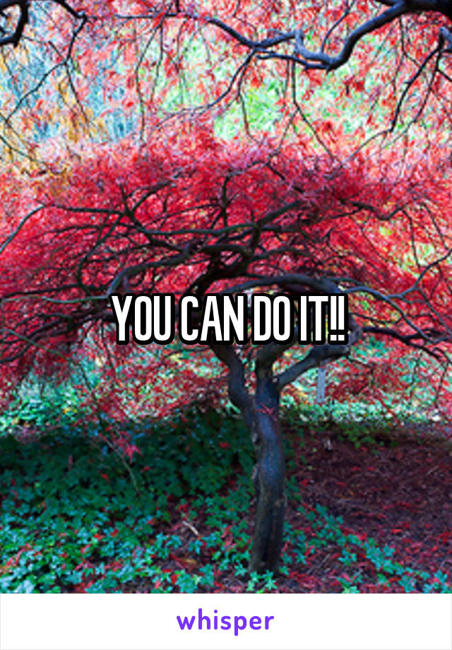 YOU CAN DO IT!!