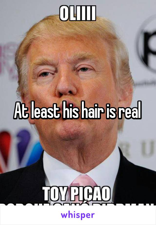 At least his hair is real 
