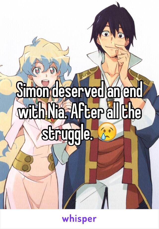 Simon deserved an end with Nia. After all the struggle. 😢