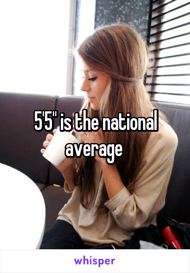 5'5" is the national average 