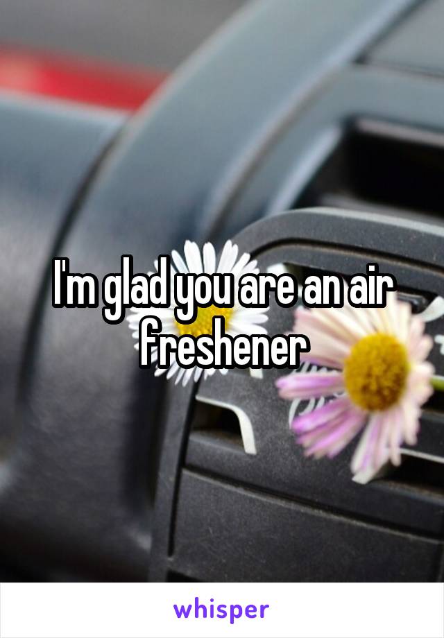 I'm glad you are an air freshener