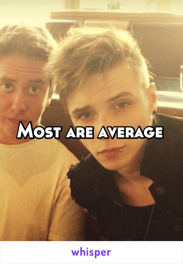 Most are average 