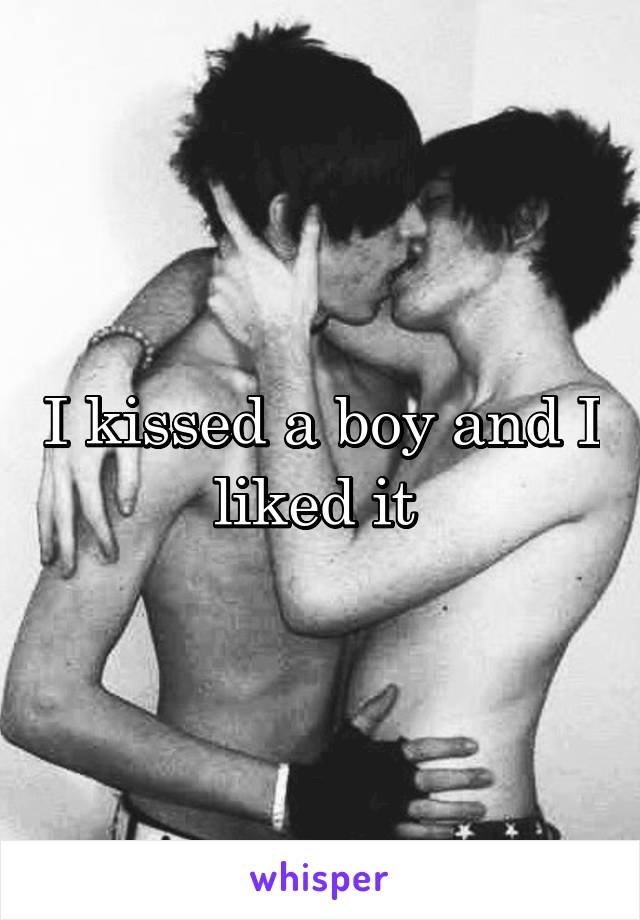 I kissed a boy and I liked it 