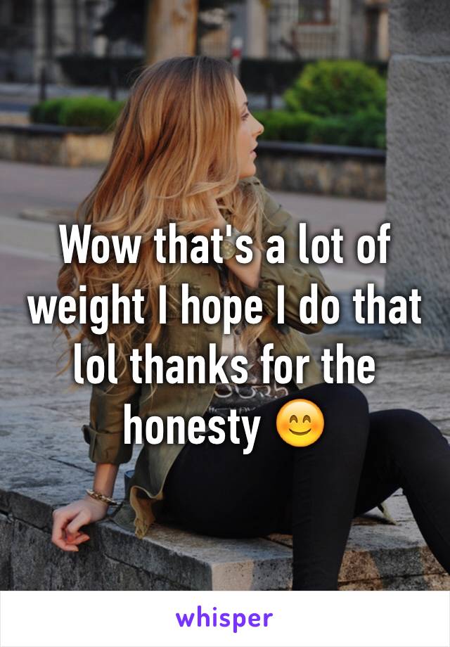 Wow that's a lot of weight I hope I do that lol thanks for the honesty 😊