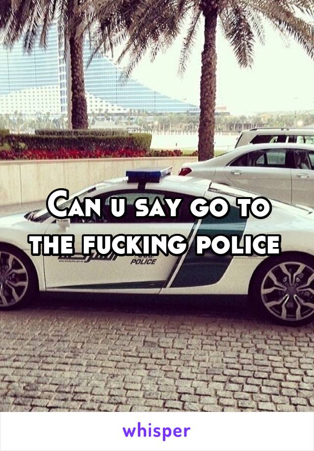 Can u say go to the fucking police 