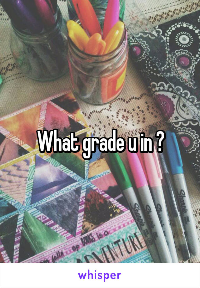 What grade u in ?