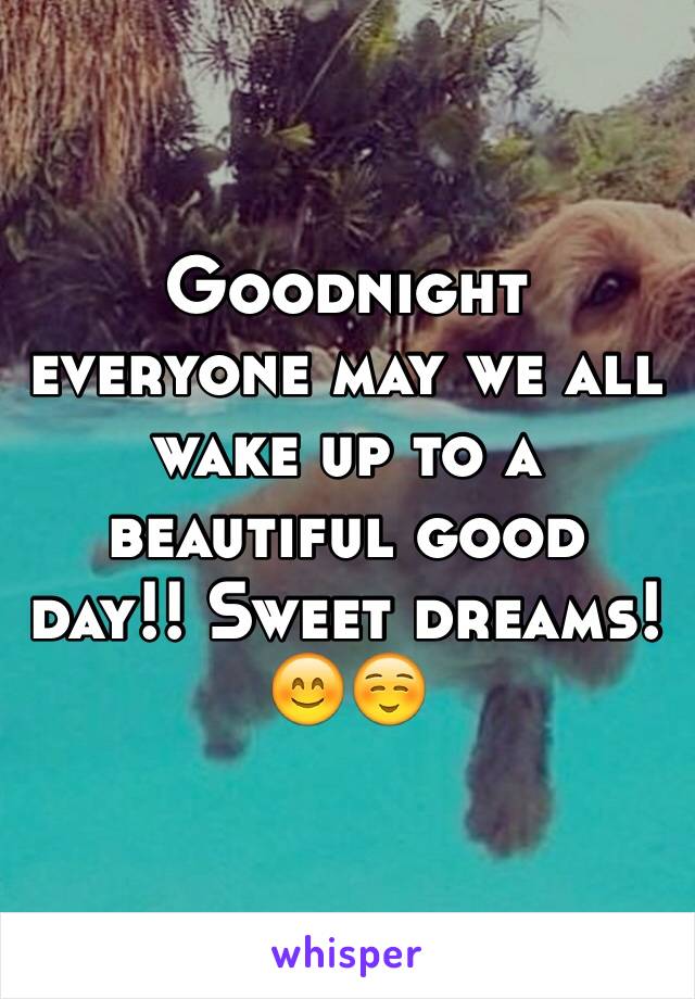 Goodnight everyone may we all wake up to a beautiful good day!! Sweet dreams! 😊☺️