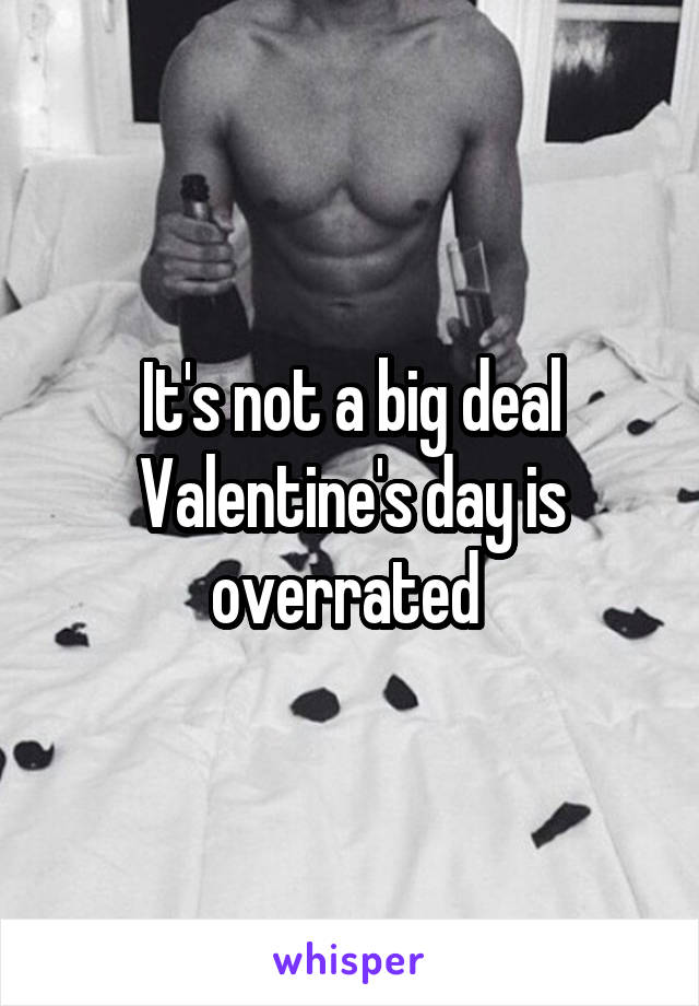 It's not a big deal Valentine's day is overrated 