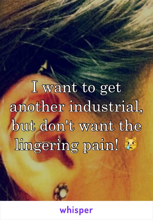 I want to get another industrial, but don't want the lingering pain! 😿