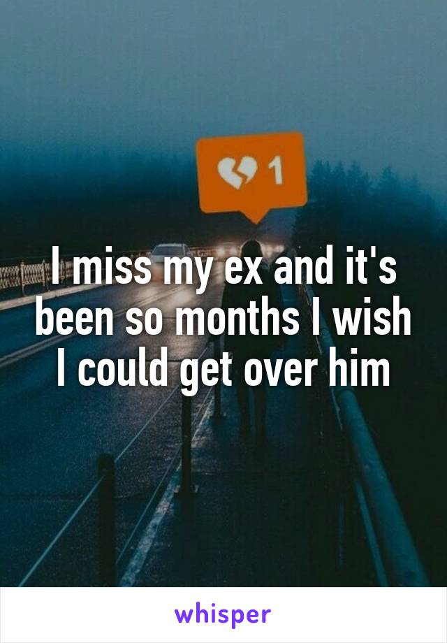 I miss my ex and it's been so months I wish I could get over him