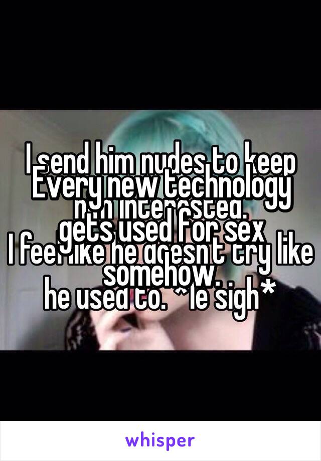 Every new technology gets used for sex somehow.