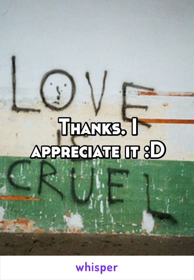 Thanks. I appreciate it :D