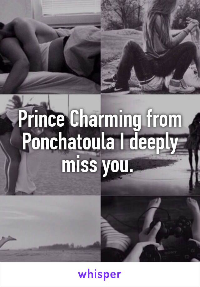 Prince Charming from Ponchatoula I deeply miss you. 