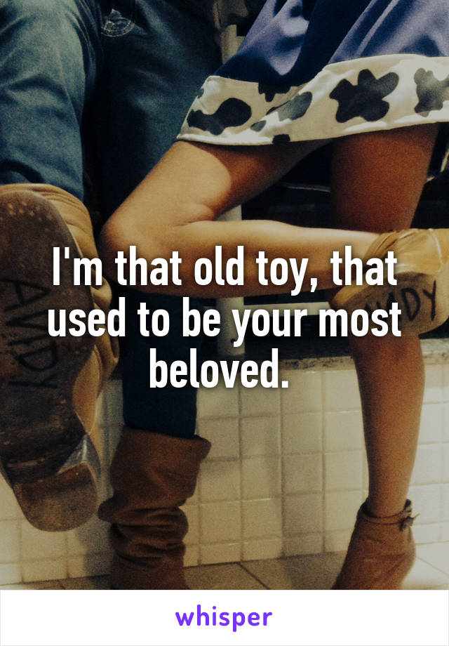 I'm that old toy, that used to be your most beloved. 
