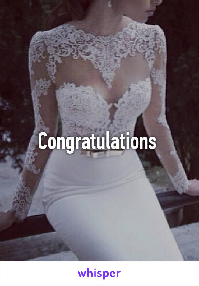 Congratulations 