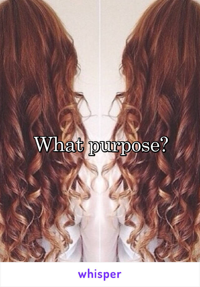 What purpose?