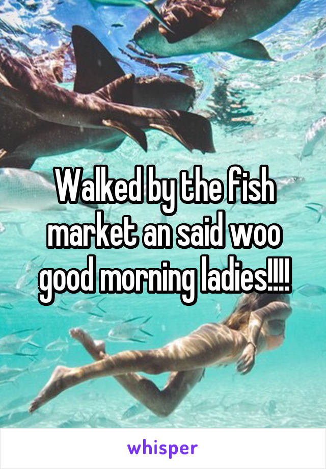 Walked by the fish market an said woo good morning ladies!!!!