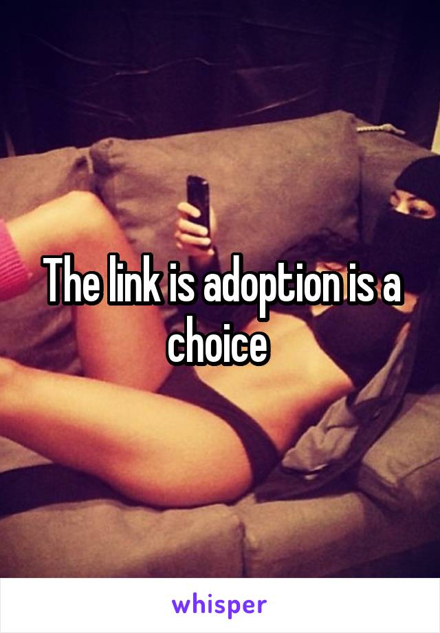 The link is adoption is a choice 