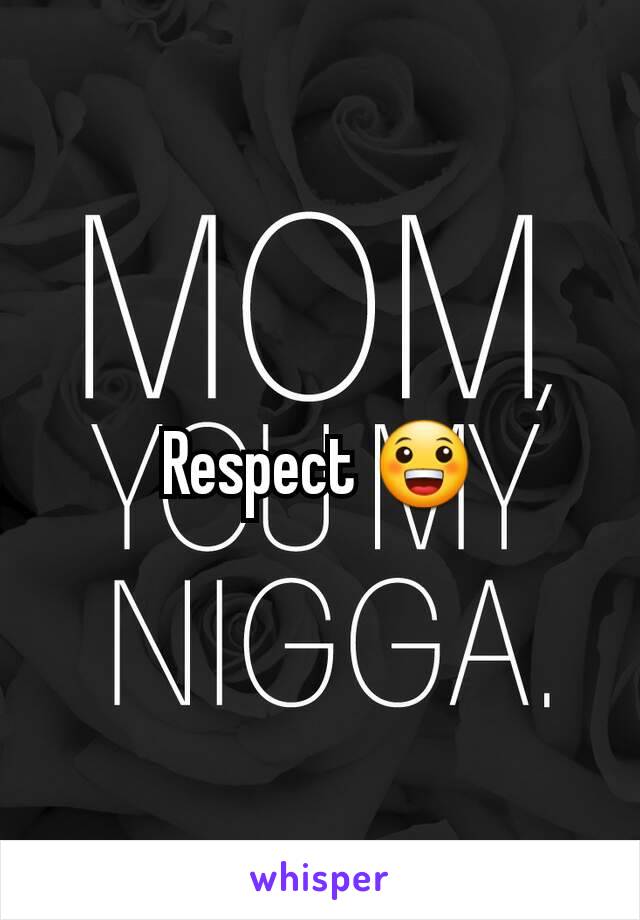 Respect 😀