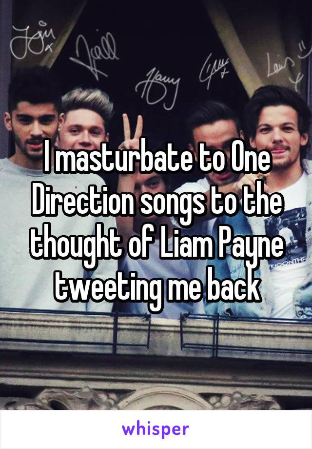 I masturbate to One Direction songs to the thought of Liam Payne tweeting me back