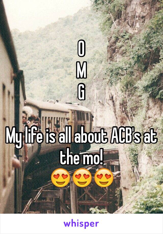 O
M
G

My life is all about ACB's at the mo! 
😍😍😍