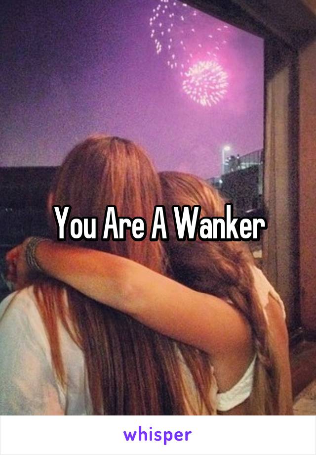 You Are A Wanker