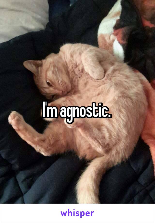 I'm agnostic. 