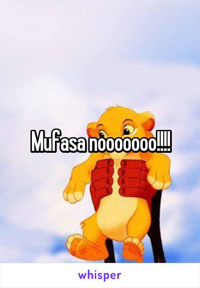 Mufasa nooooooo!!!!