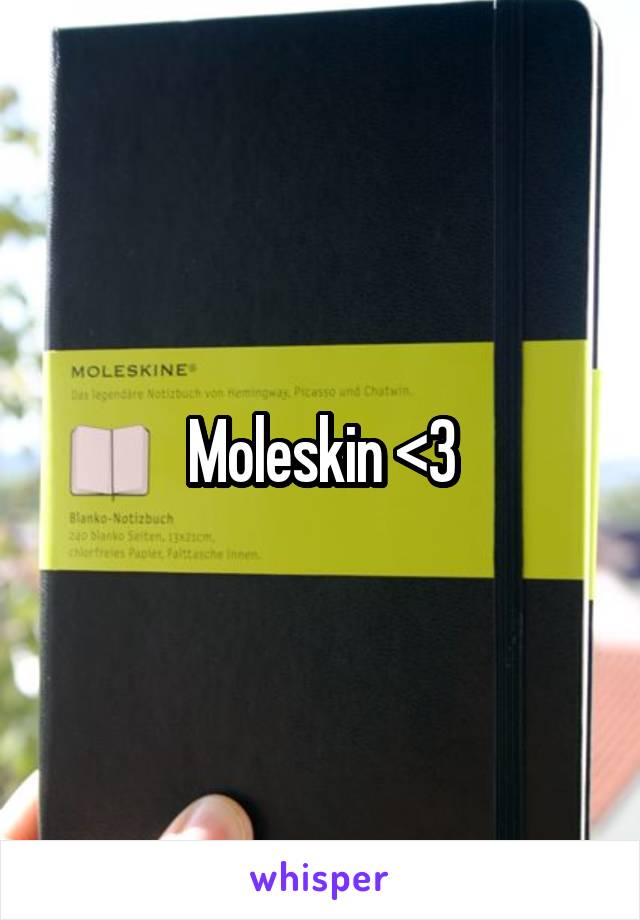 Moleskin <3