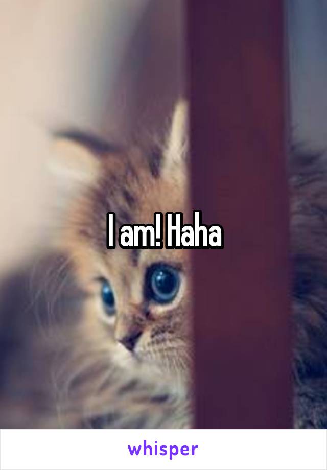 I am! Haha