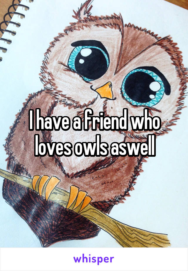 I have a friend who loves owls aswell