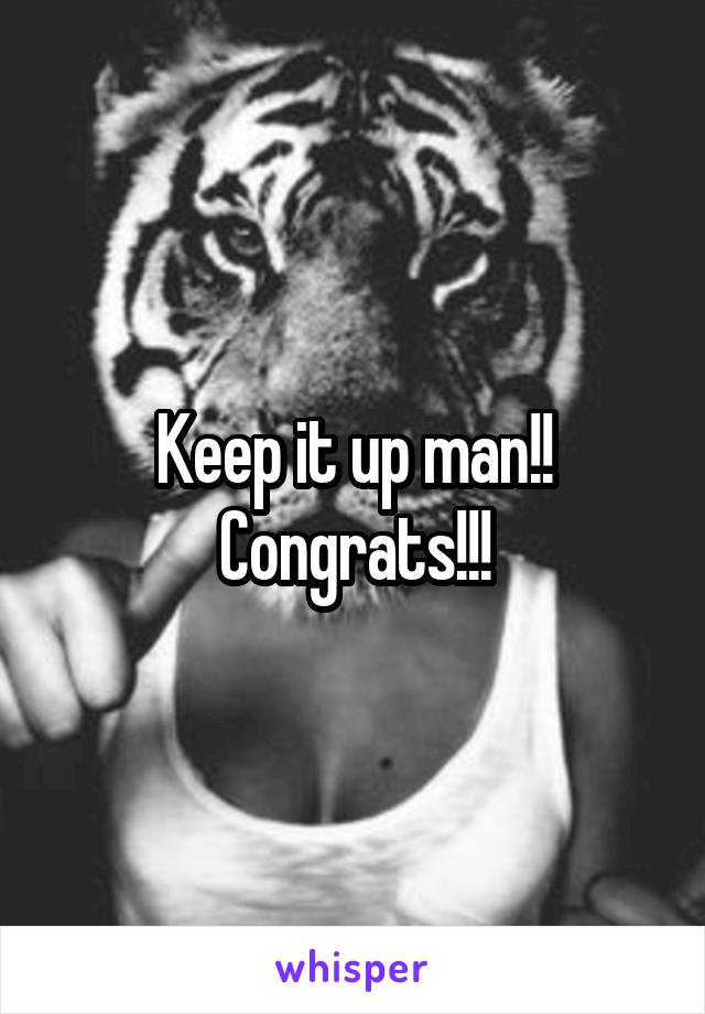 Keep it up man!! Congrats!!!