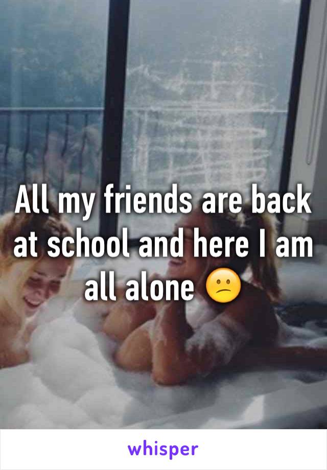 All my friends are back at school and here I am all alone 😕 