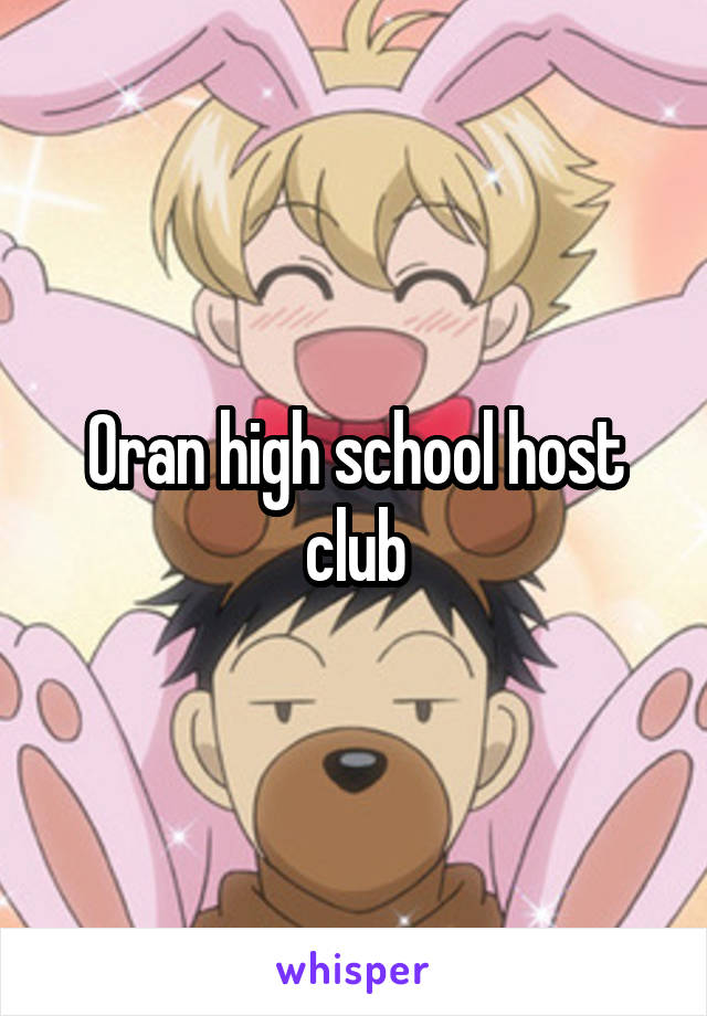 Oran high school host club