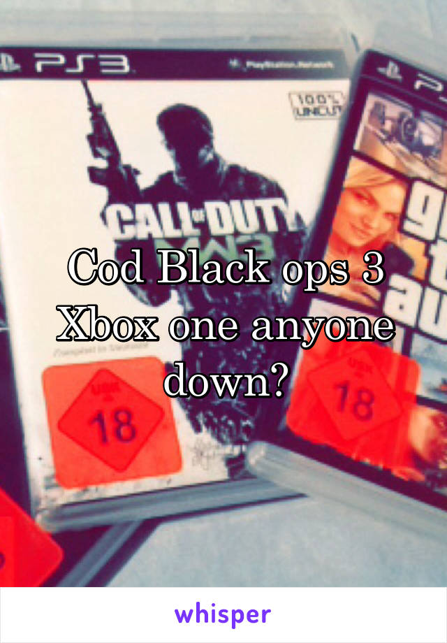 Cod Black ops 3 Xbox one anyone down?