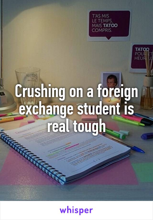Crushing on a foreign exchange student is real tough