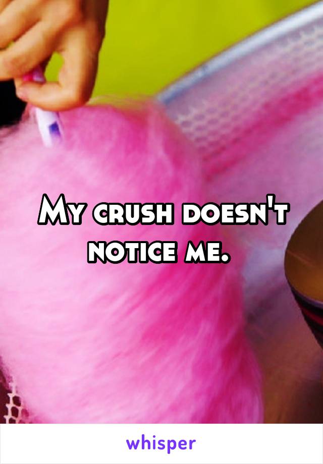 My crush doesn't notice me. 