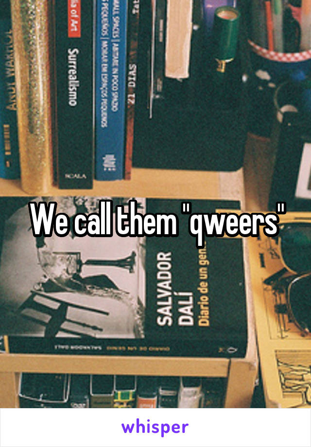 We call them "qweers"