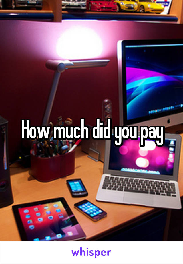 How much did you pay